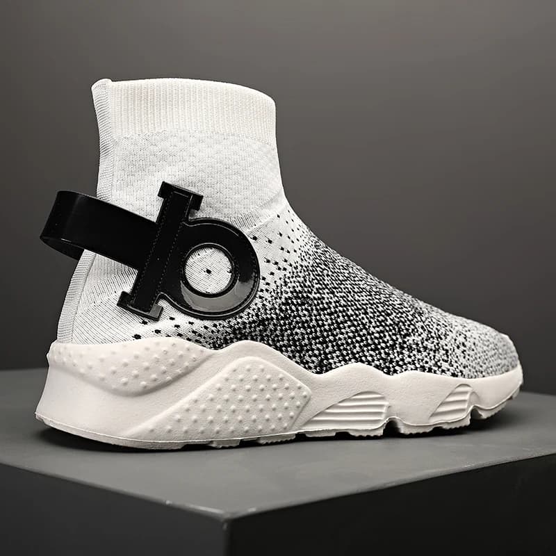 YRZL Scarpe da ginnastica casual da uomo Scarpe alte Comode scarpe da corsa traspiranti antiscivolo da tennis Scarpe sportive da esterno per uomo