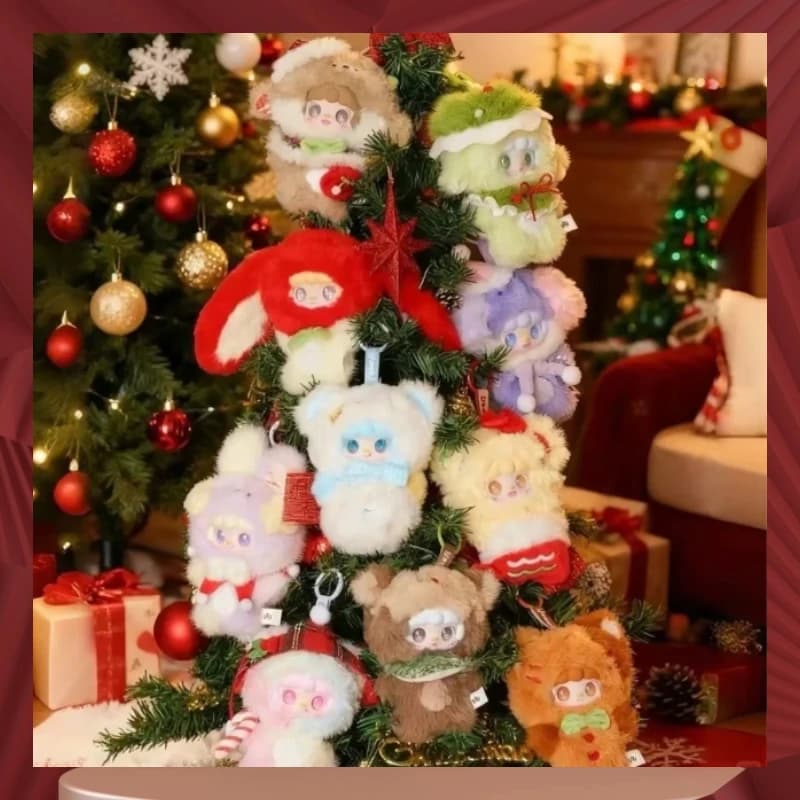 Graziosa Scatola Misteriosa Originale Yooki, Serie Natalizia Jingle Bell, Portachiavi Blind Box, Edizione Limitata, Figurina Yooki, Regali di Natale