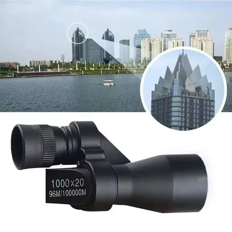 Mini telescopio monoculare portatile ad alto ingrandimento 1000x20 - Ottiche zoom HD impermeabili per caccia all'aperto, campeggio, pesca