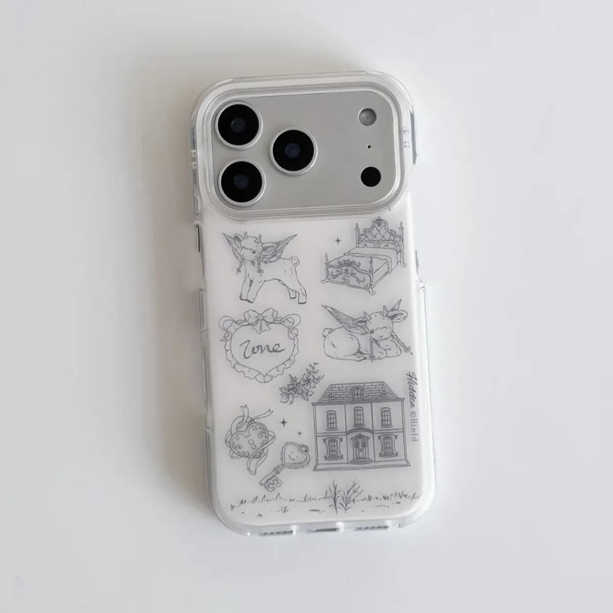 Little Sheep Angel Kawaii illustrazione Custodia per telefono Cartoon per iPhone 17AIR 16 15 14 13 12 11 Pro MAX XR XSMAX 7 8 Plus Y2K Cover