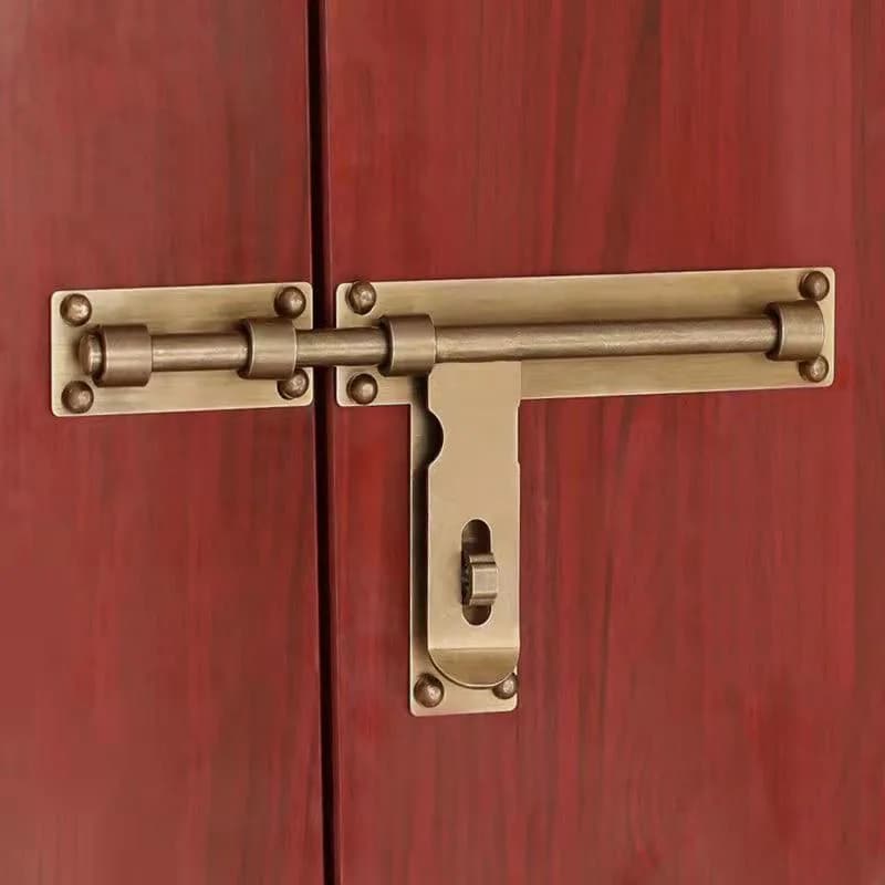 12/15/18 centimetri Porta Scorrevole In Rame Bulloni Hasp Fermo Serrature Per Porta In Legno Finestra Cabinet Giardino Chiusure di Sicurezza Ferramenta Per La Casa
