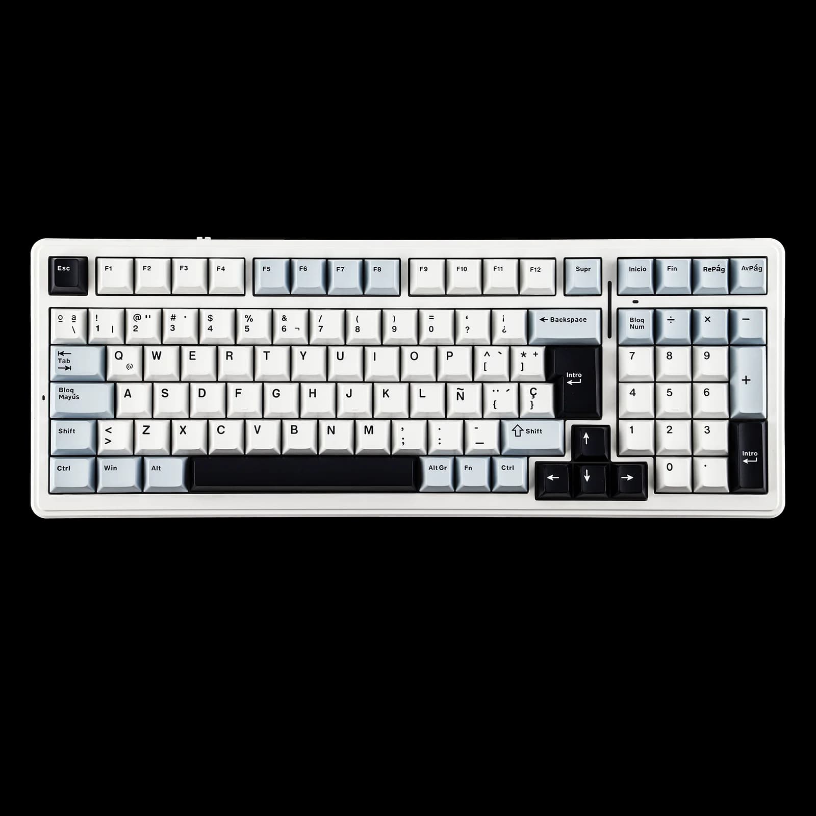 Tastiera da Gaming AULA F99 ISO-ES 96% QWERTY Layout Spagnolo Hot-Swap con Cavo, Retroilluminazione RGB e Switch Lineari Pre-lubrificati