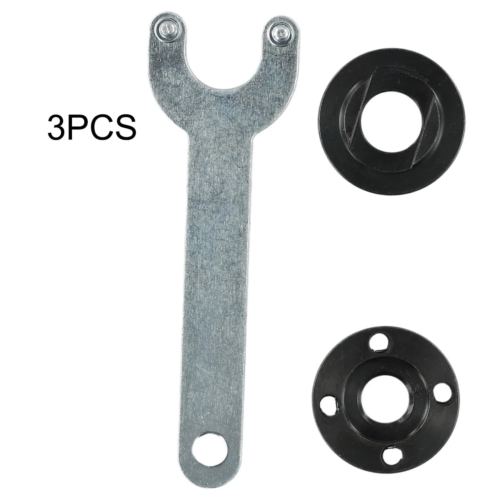 Inner Outer Flange Nut Set For M14 Thread Angle Grinder Spindles 40mm Diameter With 30mm Pin Drive And Wrench