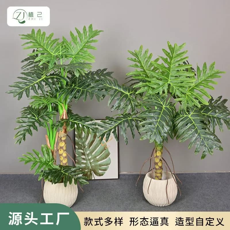 Simulation Green Plant Xilin Taro Spring Taro Turtle Back Potted Plant Indoor Home Soft Decoration Window Ornament