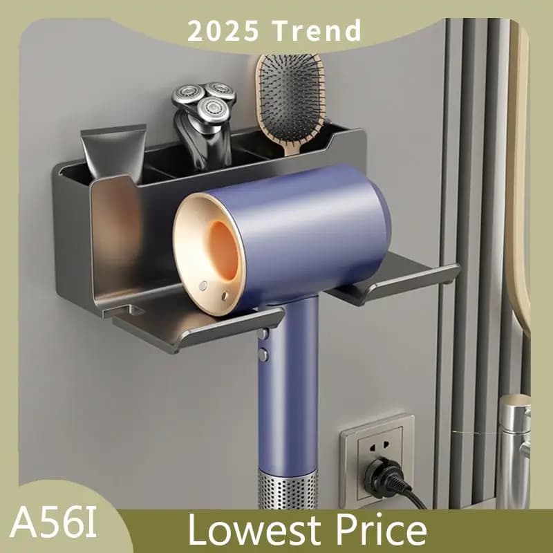 Support for hair dryer Wall Dryer Support for hair dryer plate Organizer box for hairdryer Fan support for WC