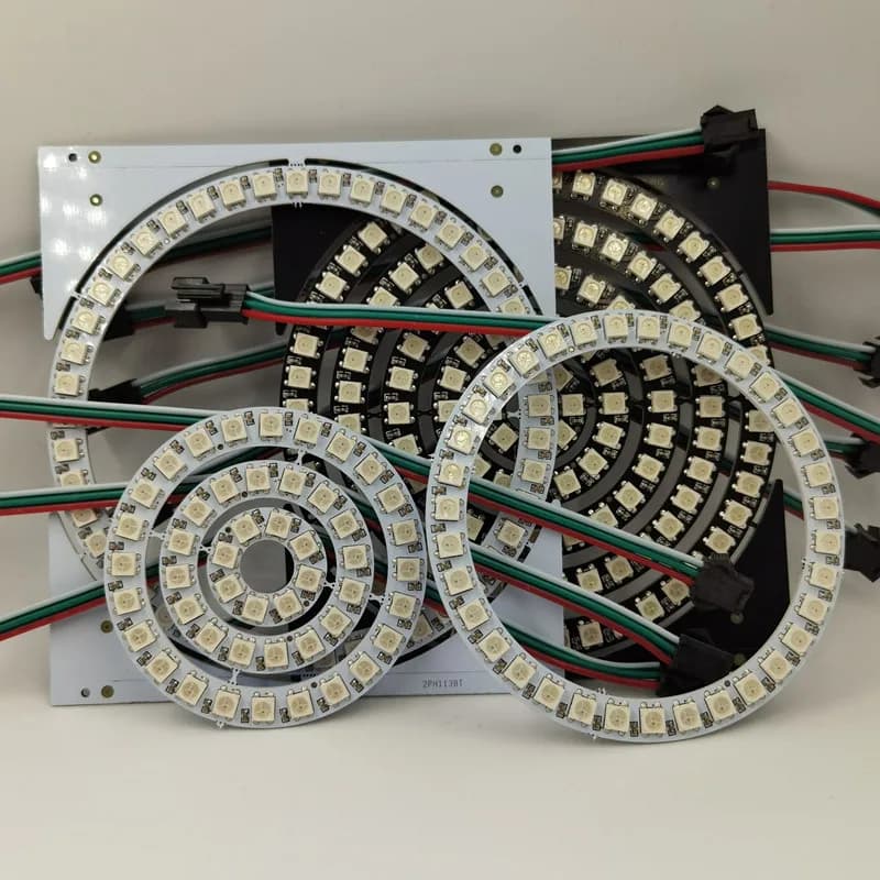 WS2812B Led Digital Panel Matrix schermo flessibile 8*8 16*16 8*32 5050 RGB WS2812 anello pixel indirizzabili individualmente DC5V