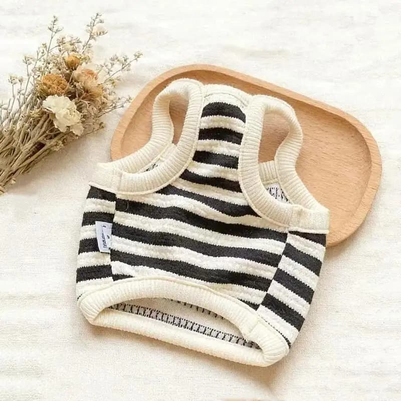 Striped Breathable Pet Vest Harness Soft Adjustable 1Pc for Small Dogs Cats Daily Walking Camping Pet Supplies