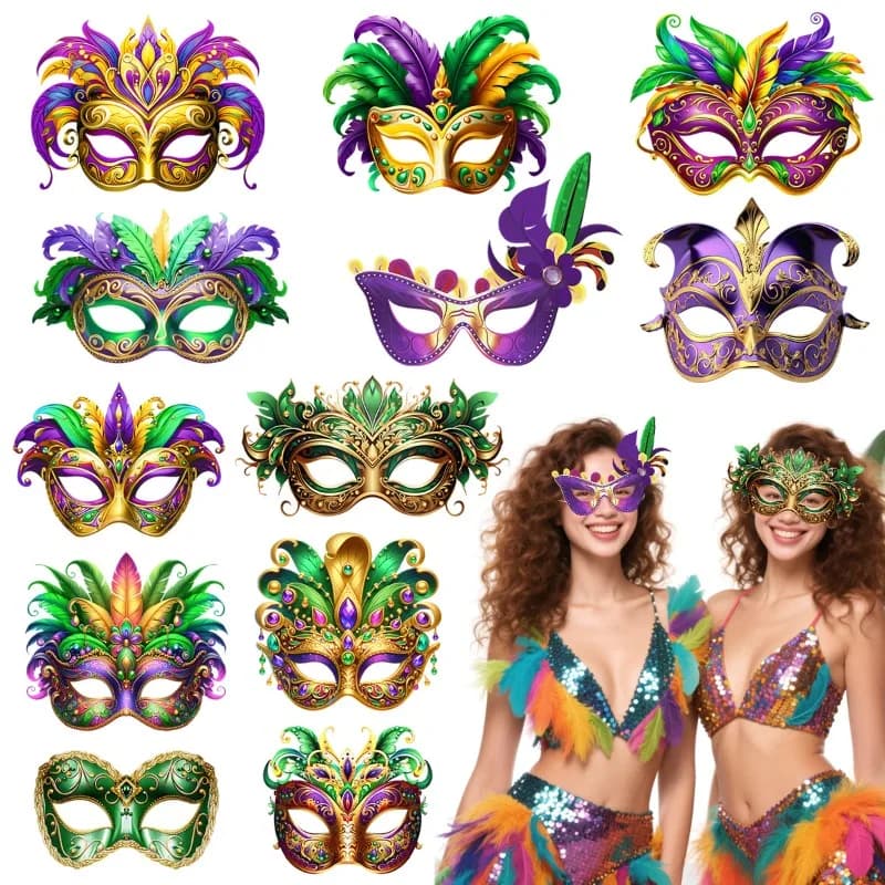 Nuova maschera fai da te per feste a tema carnevale, balli per trucco, performance, maschera per feste di compleanno, festival, celebrazioni