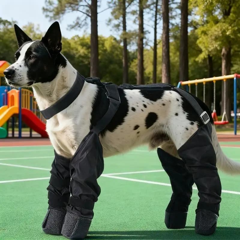 Waterproof Suspender Dog Rain Boots Dog Shoes Anti-Slip Dog Paw Boot, Dog Shoes Protector for Small Medium Large Dogs, Dirty-Pro