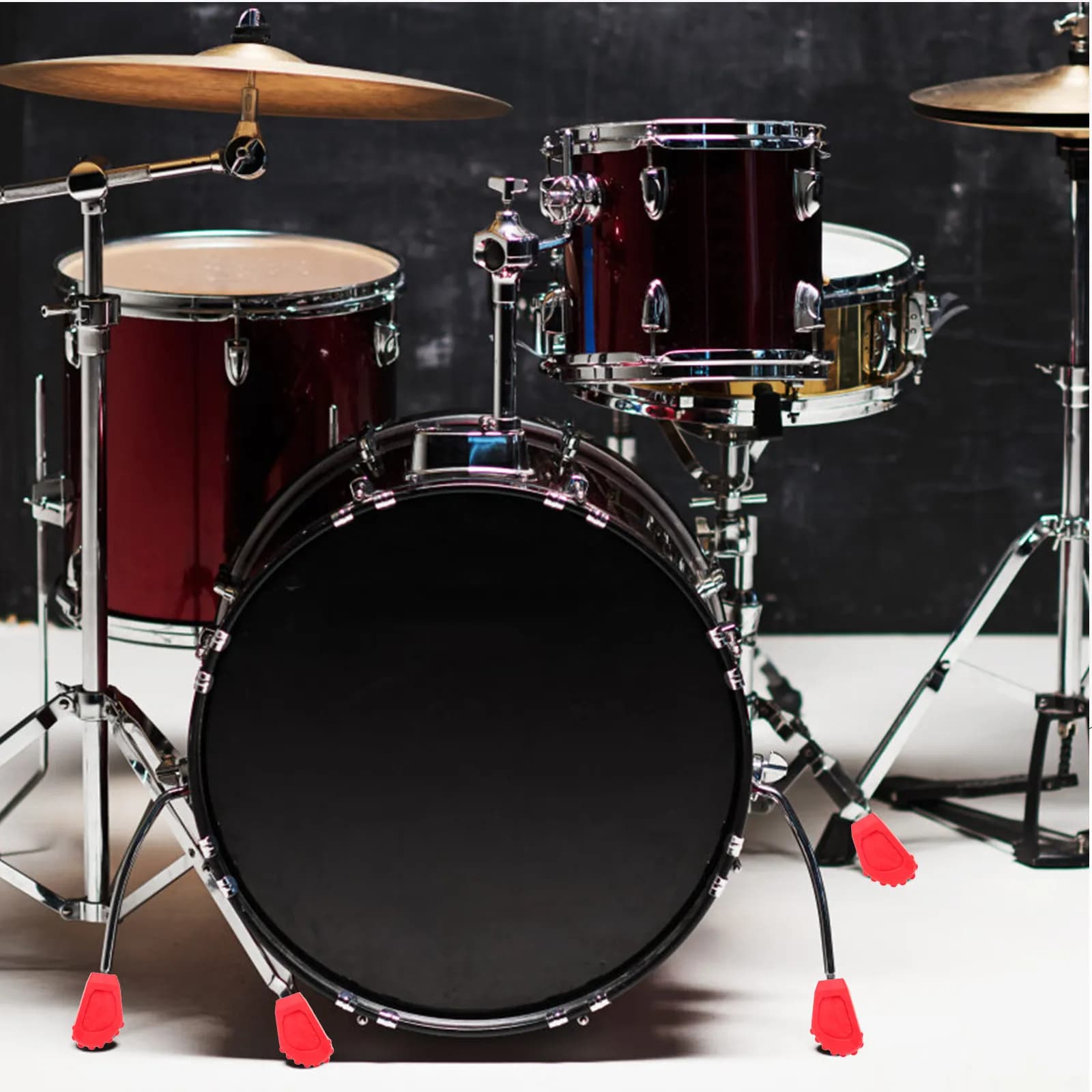 6 Pcs Drum Leg Rack Feet Pad Stand Protective Protectors Foot Rubber Replacement