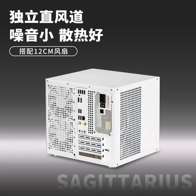 8-Bay NAS Case Sagittarius, ATX Power Supply MATX Motherboard Full PCIe Slots, Hot Swap DIY Storage for Home Server