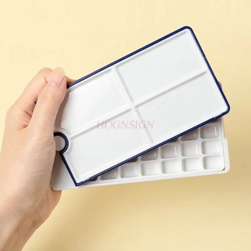 Watercolor mixing box with 360 degree tipping cover, three-function multifunctional moisturizing pigment box in one