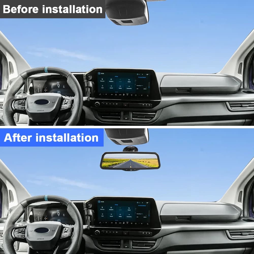 Supporto a ventosa Carsanbo per specchietto retrovisore auto e dash cam, per parabrezza Ford Transit