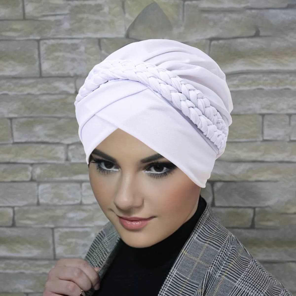 6PCS/Set New Indian Hat Braids Turban Women Chemo Cap Muslim Hijab Bonnet Beanies Hair Loss Head Cover Headscarf Turbante Mujer