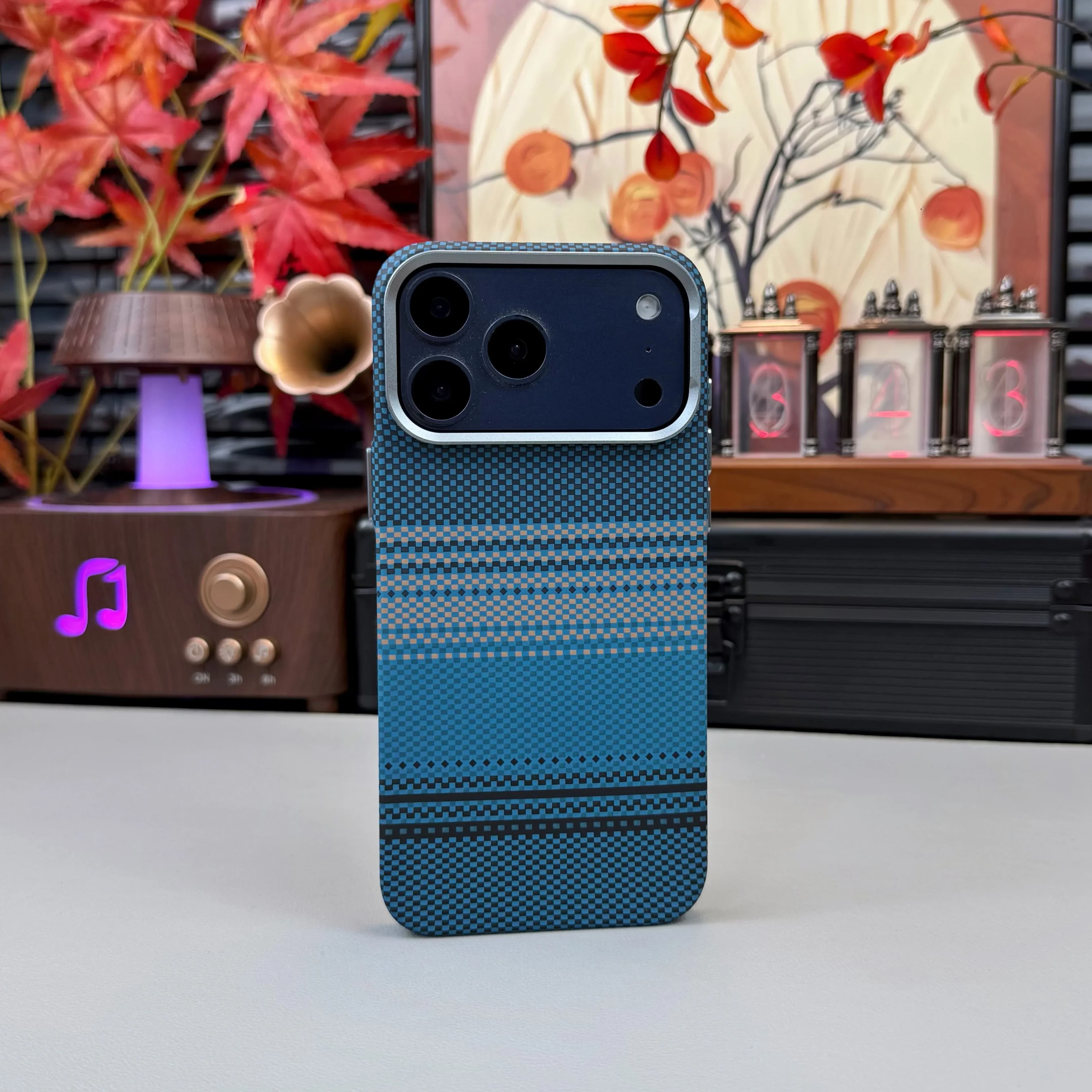 Business Carbon Fiber Texture Magnetic Phone Case For IPhone 18 17 Pro Max 16 Pro for Magsafe Metal Button Slim Shockproof Cover