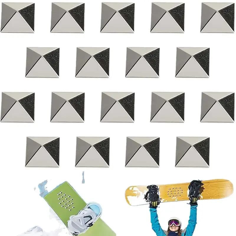 【L】10 Pezzi Pad Antiscivolo per Snowboard con Borchie a Stella, Pad di Trazione per Snowboard Stile Edgy, Attrezzatura per Sci