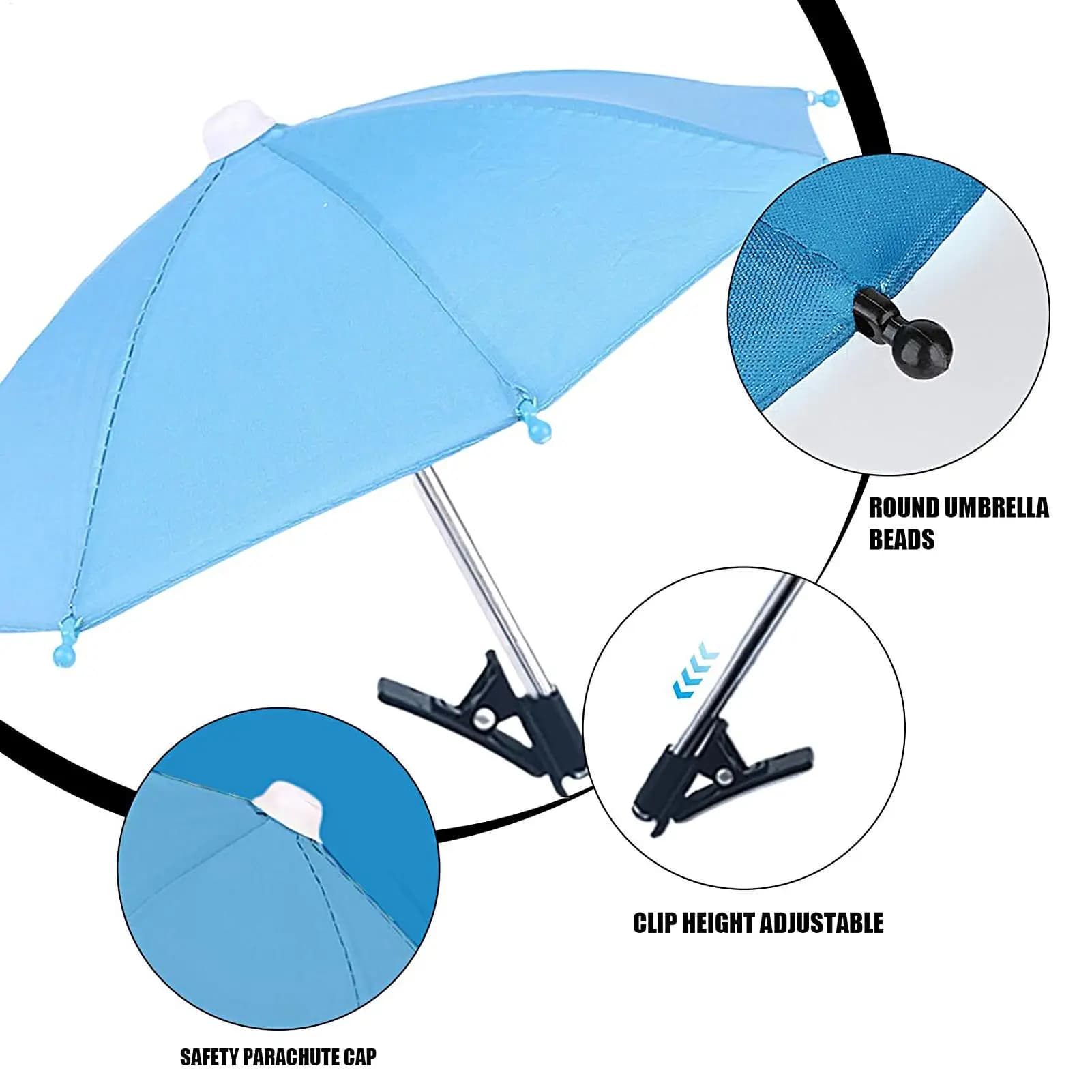 New Mobile Phone Holder Sunscreen Umbrella Clip Angle Adjustable Anti-Glare Sunshadefor Filming Watching Camping Outdoor
