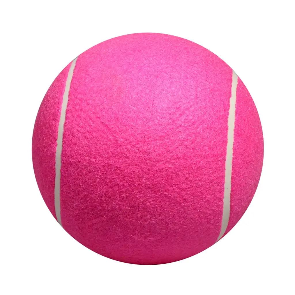 Grande Palla da Tennis Rosa per Animali Domestici, Giocattolo Gonfiabile in Gomma e Feltro per Cani e Bambini, Palla per Giochi al Chiuso e all'Aperto