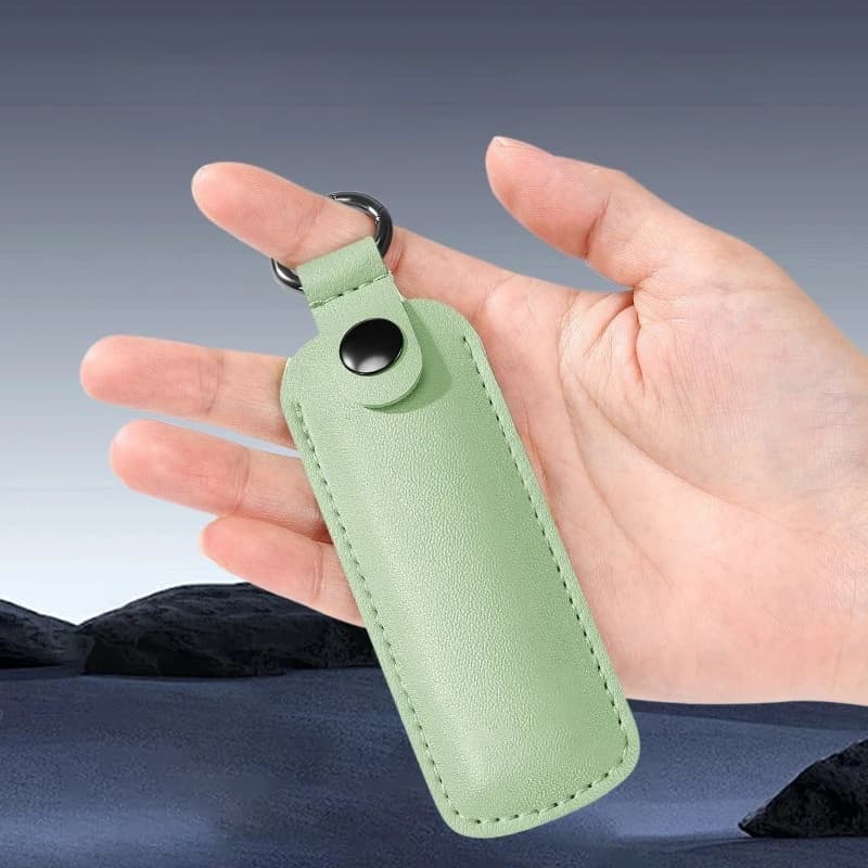 Custodia per unità flash USB in pelle PU: supporto impermeabile antigraffio con gancio portachiavi (organizzatore compatto per bastoncini USB/memoria)