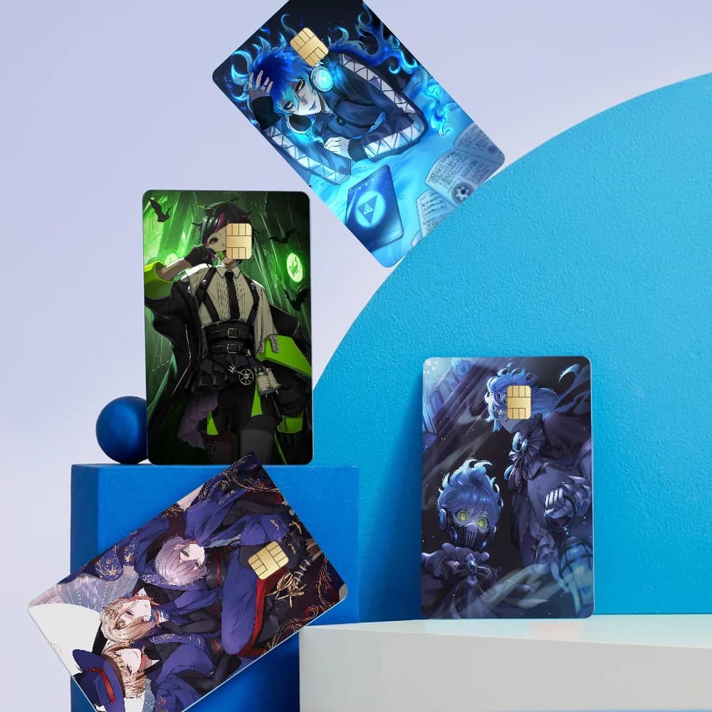 Anime Gioco Poster T-Twisted W-Wonderland Anime Divertente Shell On Off Ultra Sottile No Fade Adesivo Copertura Della Pelle Pellicola Carta di Credito