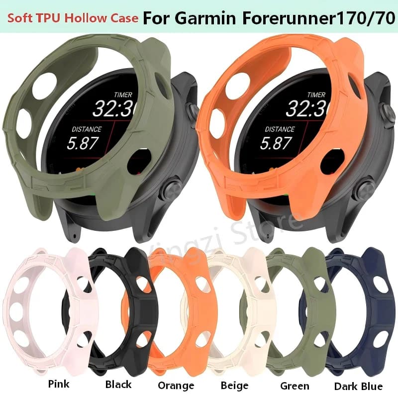 Soft TPU Case For Garmin Forerunner 170/70 Smart Watch Band Hollow Cover Protector Shell Bumper For Forerunner70 Accessoies