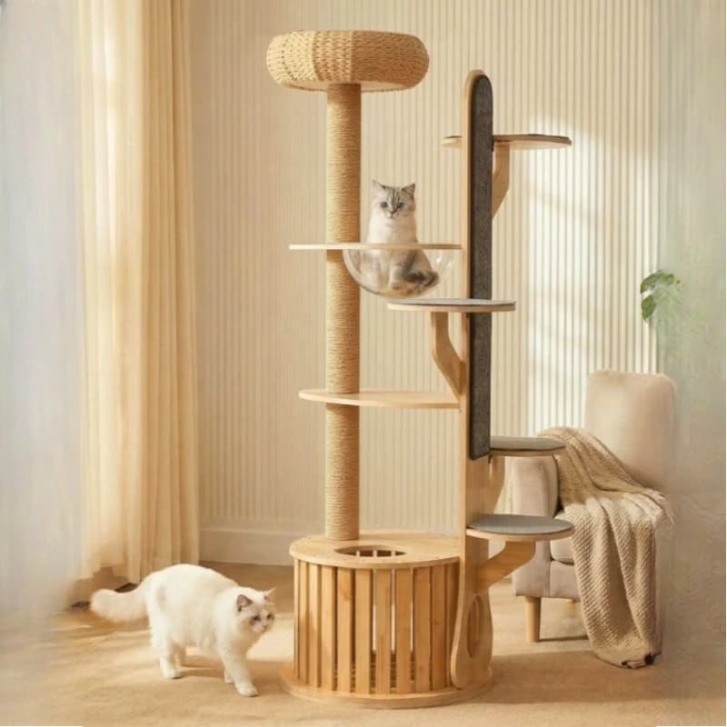 Scraper Tree Cat Tower Multi-Level Indoor Climbing Wall Pet Furniture Cat Tower Supplies Toys Cat Scratchers Things For Cats
