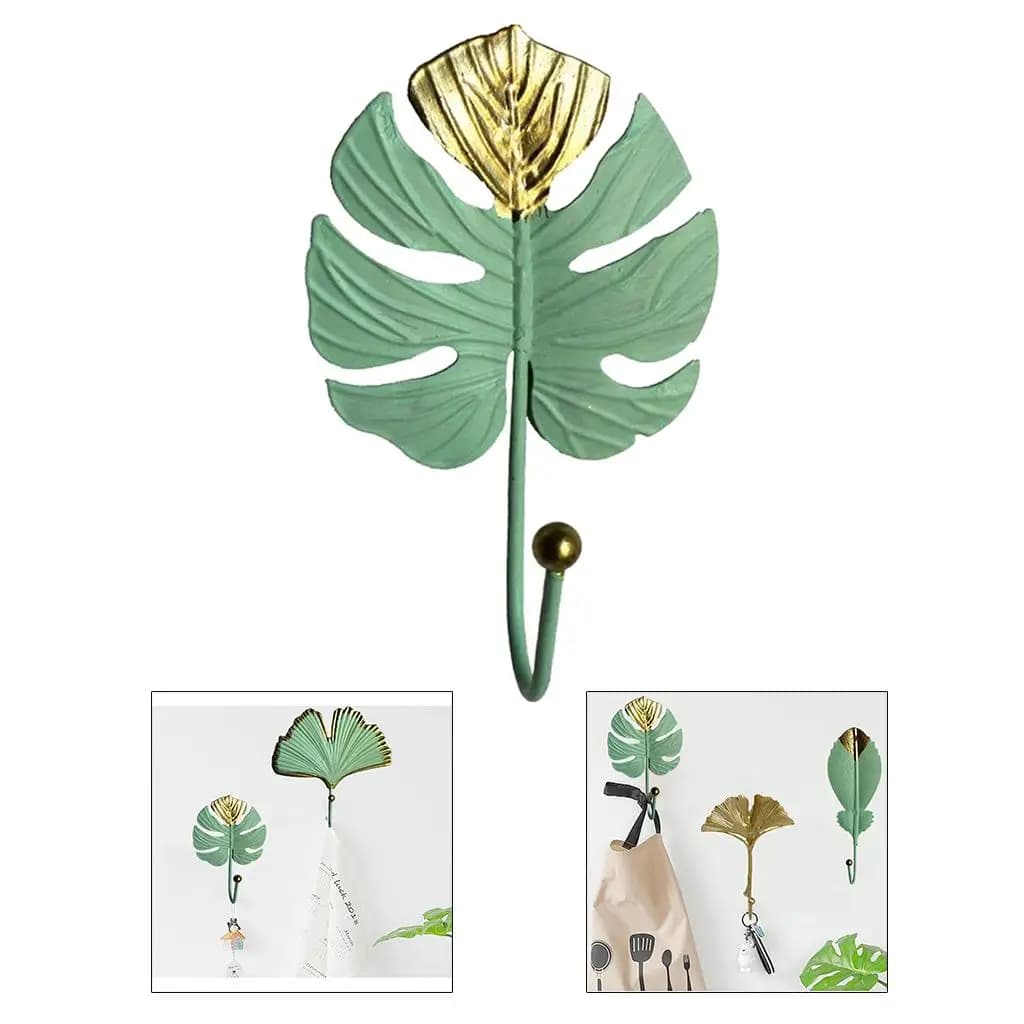 Ganci a forma di foglia per appendere vestiti, cappotti, cappelli, decorazione per la casa e la cucina