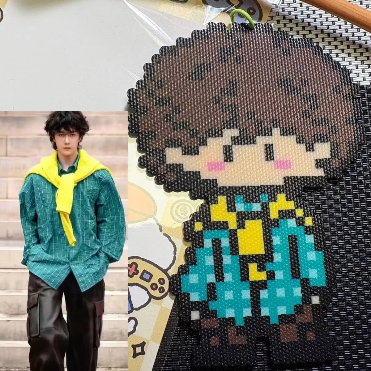 Wang Yibo's finished jigsaw puzzle pieces, cute hanging decorations, finished jigsaw puzzle pieces hanging decorations, keychain