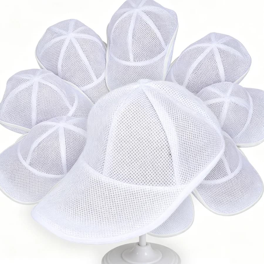 Set di 3 Sacchetti per Lavaggio Cappelli in Lavatrice, Resistenti Sacchetti a Rete per Lavaggio di Cappelli da Baseball e Casual, Piccoli Oggetti XJM