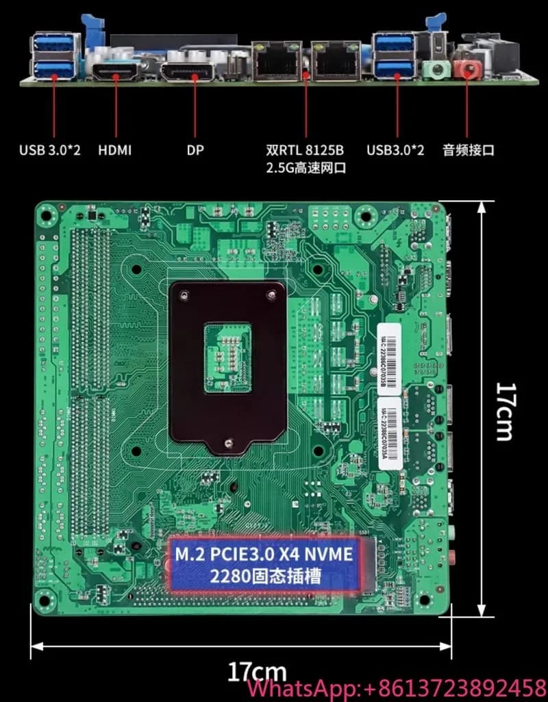 Scheda Madre ITX B365 per Server NAS con Porta di Rete B560 8125b/I226, Edizione Demon Board, per Routing Software IPC