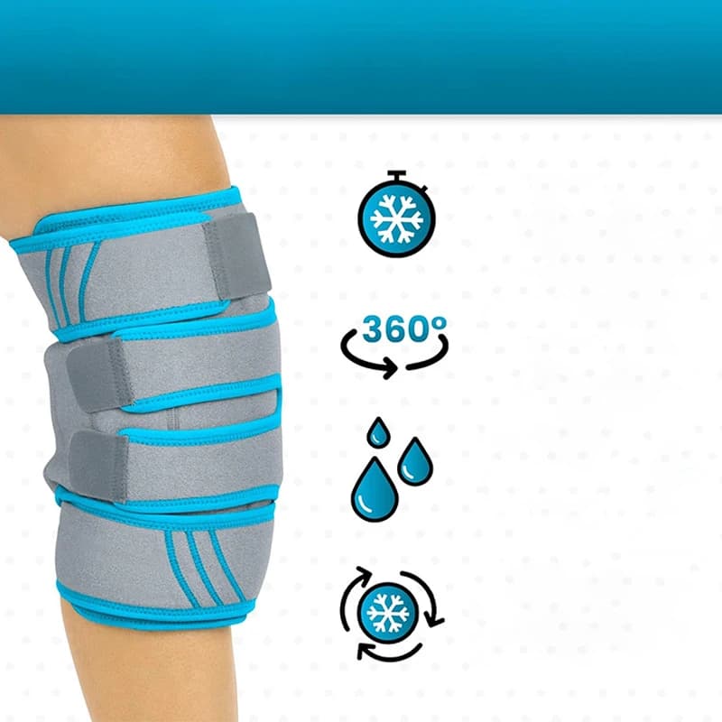 Sporty Gel Knee Pad with Urti Absorption, Double Hot/Fredd Use, Knee Support, Sporty Knee Pad with Removable Ice Effect