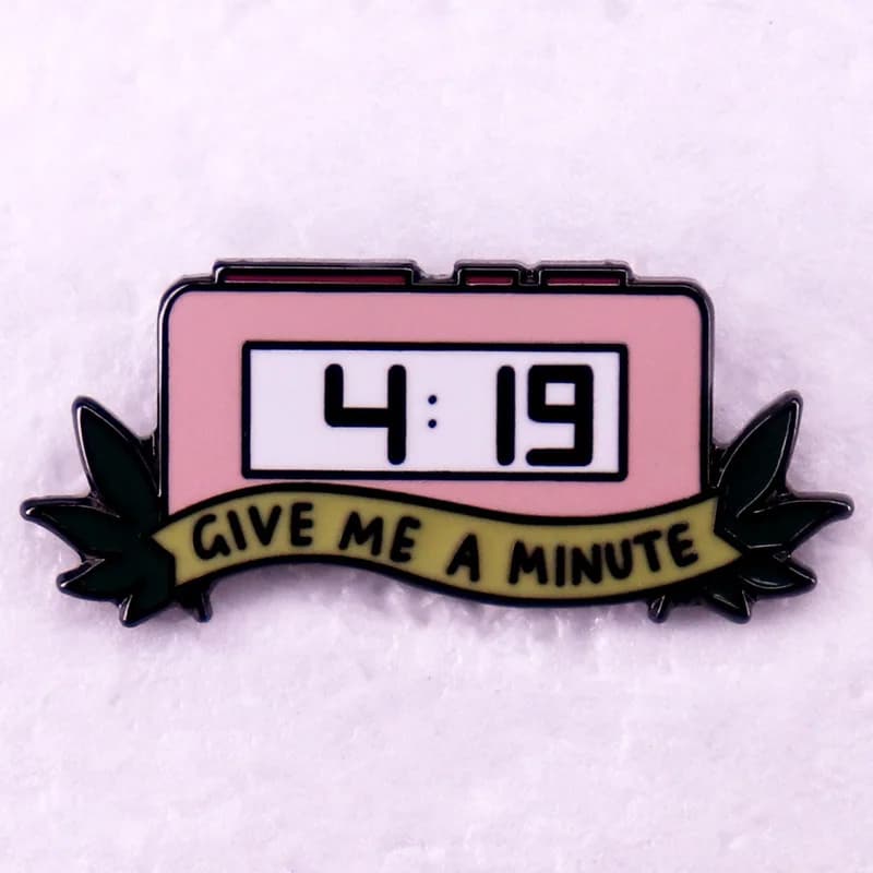 C4989 Funny Metal Enamel Pin Letter Brooches Cartoon Badge Bag Lapel Pin Clothing Backpack Accessories