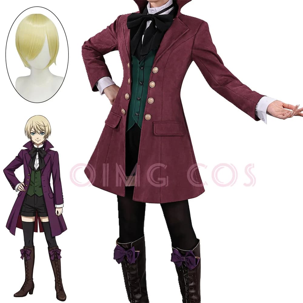 Costume Cosplay Black Butler Alois Trancy, Uniforme da Carnevale, Costume per Halloween e Feste in Maschera, Anime e Videogiochi