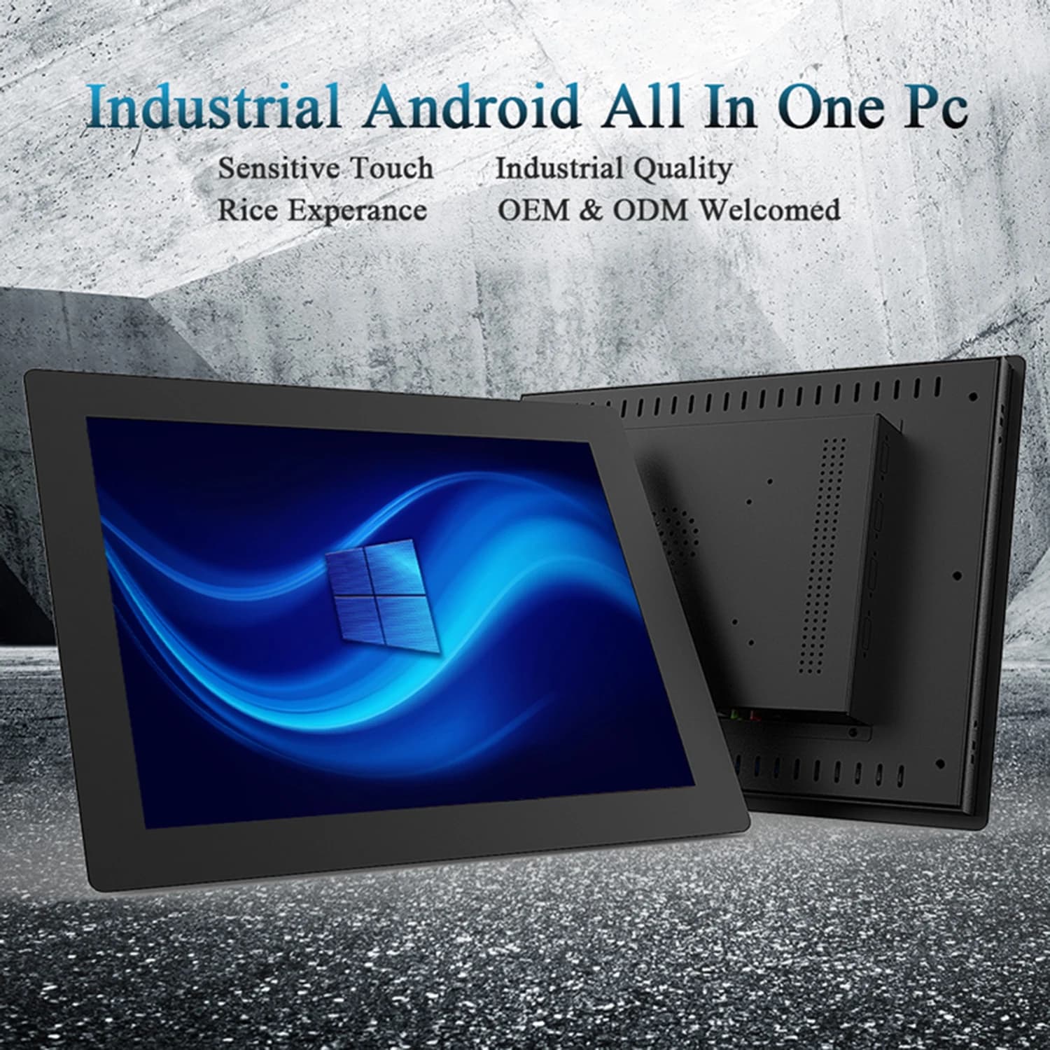 15.6 inch industrial mini tablet pc panel all-in-one computer with resistive touch screen built-in wifi for win10 pro 1366x768