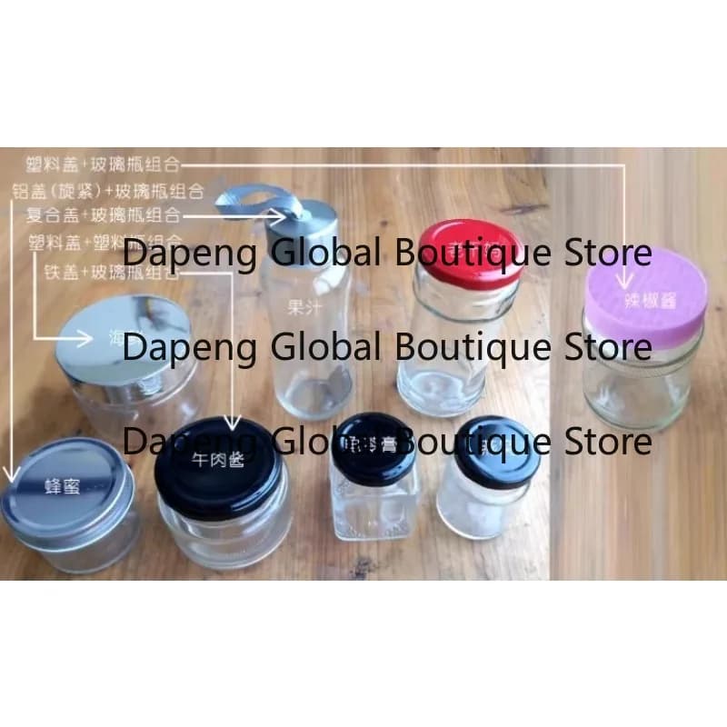 Electric Manual Vacuum Sealing Equipment Glass Jar Sauce Food Container Air Tight Packaging Machine
