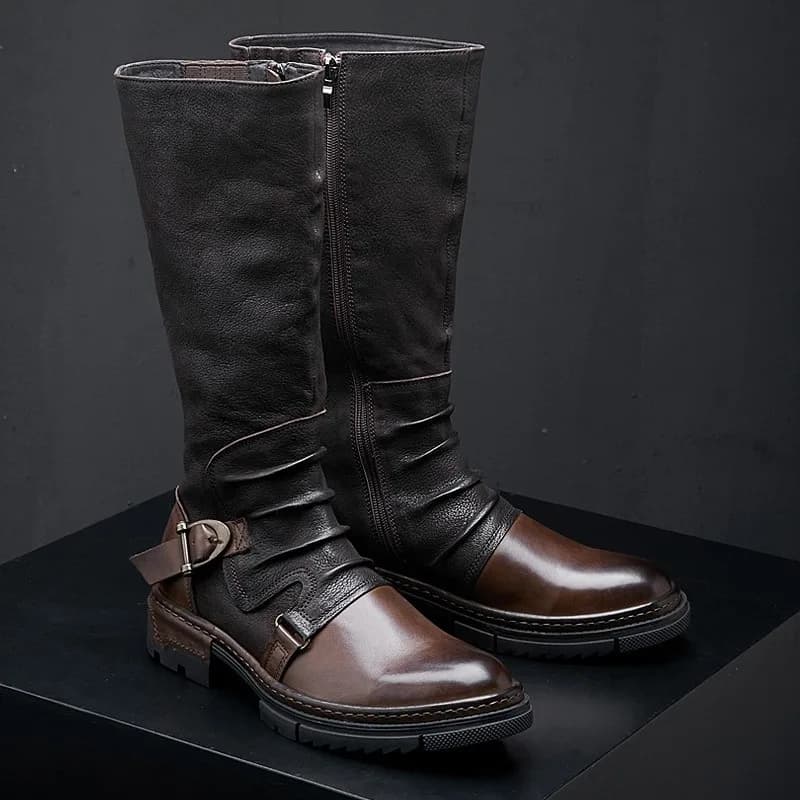 Stivaletti casual in ecopelle vintage medievale da uomo Stivali rinascimentali vittoriani Cosplay Scarpe da pirata cavaliere vichingo 2025