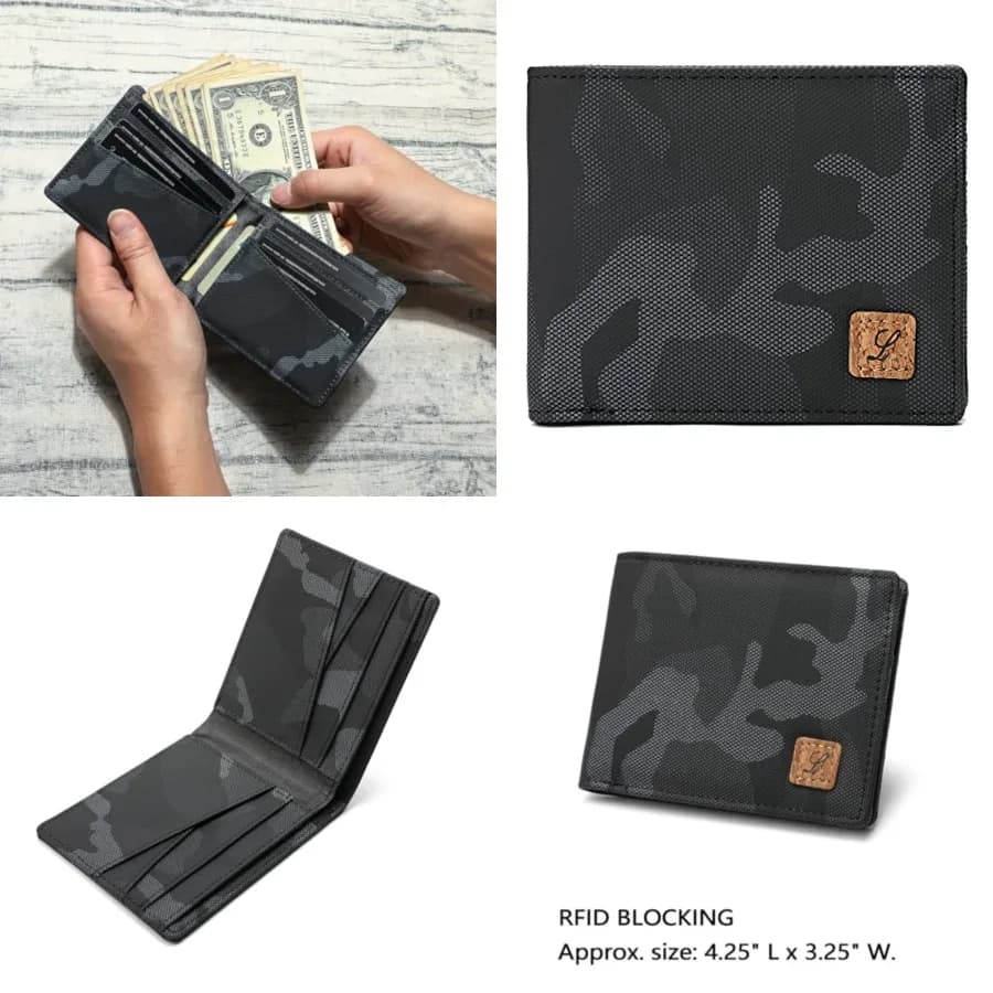 Portafogli RFID Lanyani Bifold Semplici