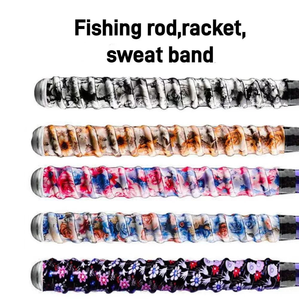 1Pcs 1.5m Length Fishing Rod Sweatband Handlebar Wrapping Anti-slip Tennis Overgrip Sweat Band Sweat-absorbent
