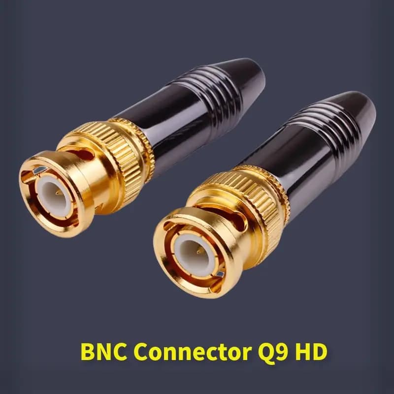Connettore BNC Q9 HD saldatura cavo coassiale spina maschio connettori Audio per sorveglianza sicurezza CCTV telecamera Monitor System Coax