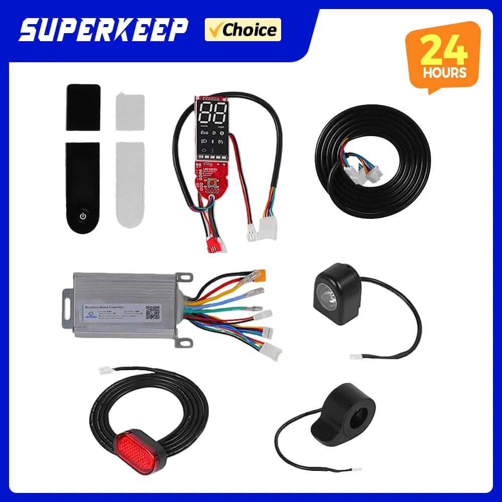 Controller Motore Brushless DC36V 350W per Kit Scooter Elettrico XiaoMi M365 1S Pro con Display LENZOD, Acceleratore e Cruscotto LED