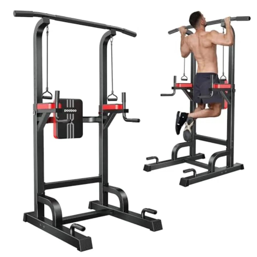 Power Tower Dip Station traction bar for fitness training at home gym, multifunctional training for height adjustable fitness strength