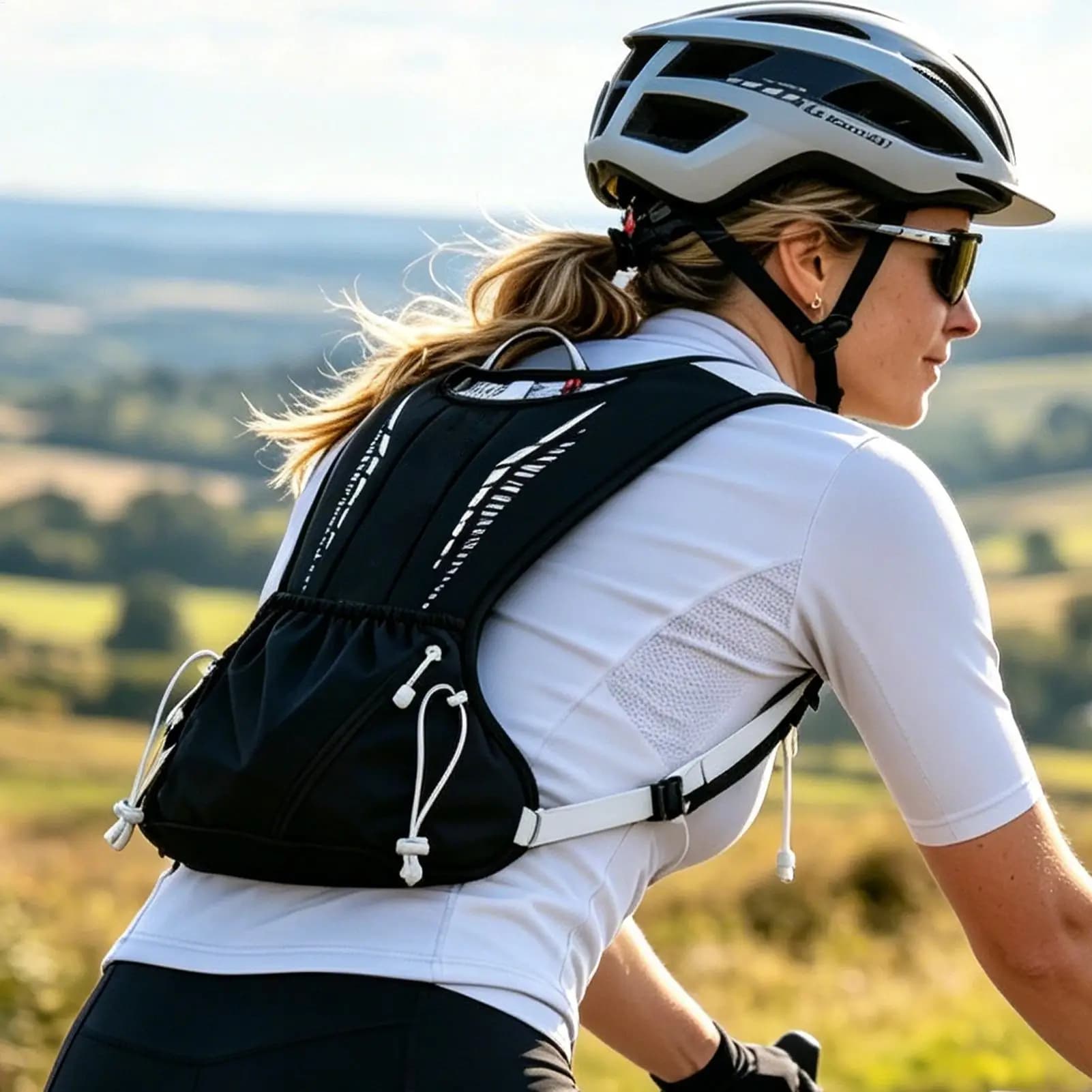 Gilet da Corsa con Cinghie Regolabili, Marsupio da Escursionismo, Zaino Idratazione per Sport all'Aperto, Corsa, Fitness, Ciclismo, Campeggio
