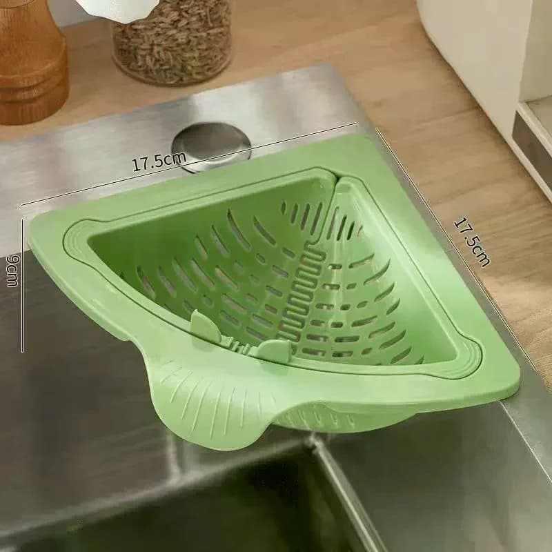 Triangle Magnetic Sink Drain Basket Hanging Vegetable Fruit Drainage Strainer Kitchen Filter Storage Shelf Food Waste Collector