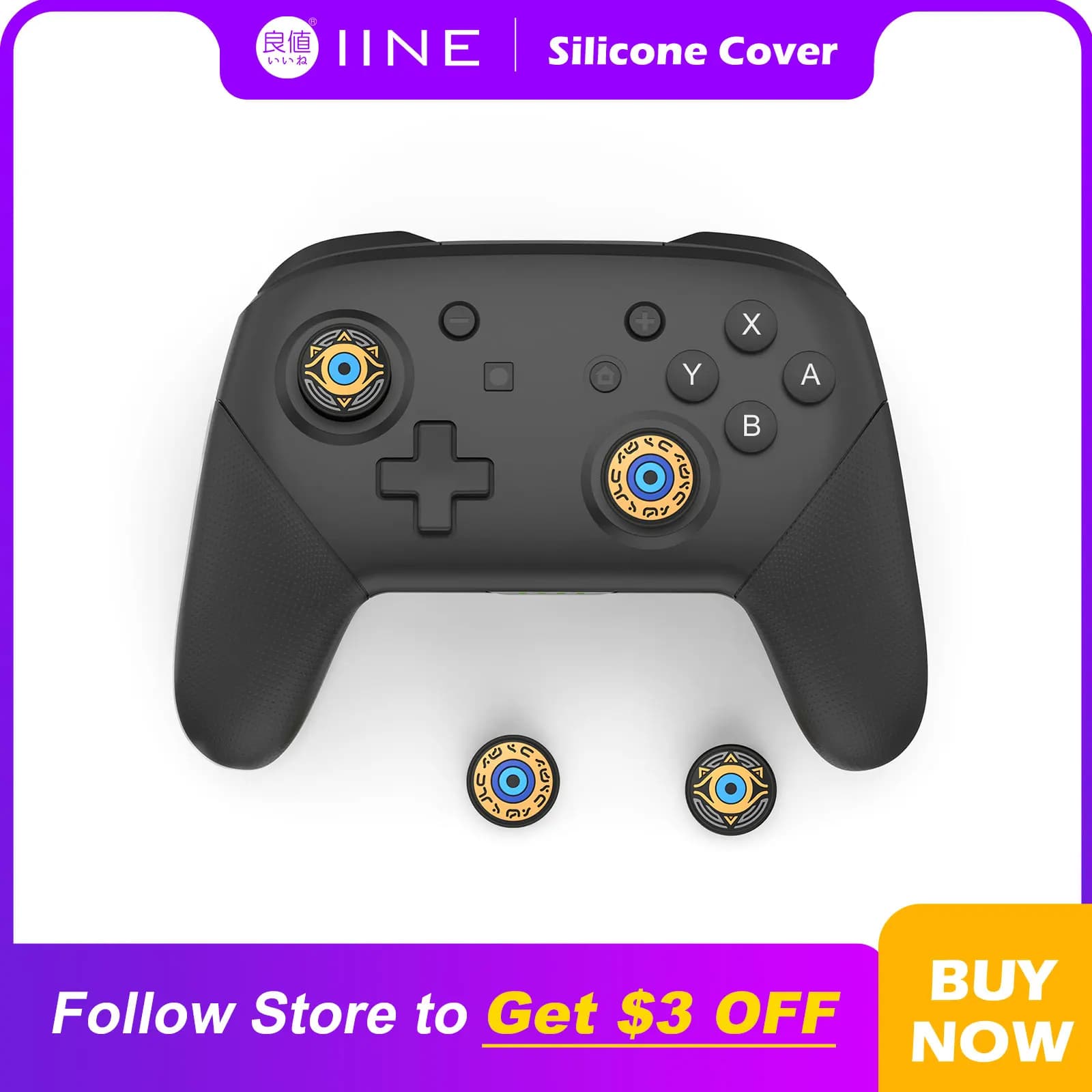 IINE Silicone antiscivolo Thumb Grip Caps Joysitck Caps Cover compatibile Nintendo Switch Joypad Pro Controller