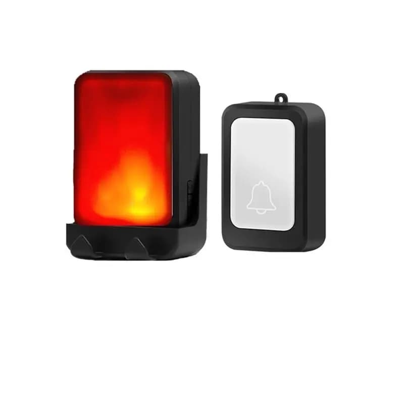 Campanello wireless AS95 per non udenti con 7 luci lampeggianti colorate, pulsante di chiamata per assistenza agli anziani, sensore di movimento