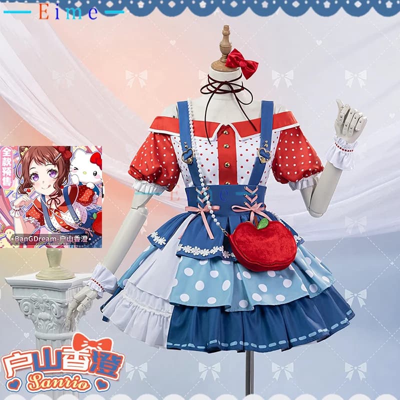 Costume Cosplay di Toyama Kasumi, Vestito Anime BanG Dream Sweety, Outfit Carino per Donne, Uniformi di Halloween, Abiti per Feste in Maschera, Realizzati su Misura