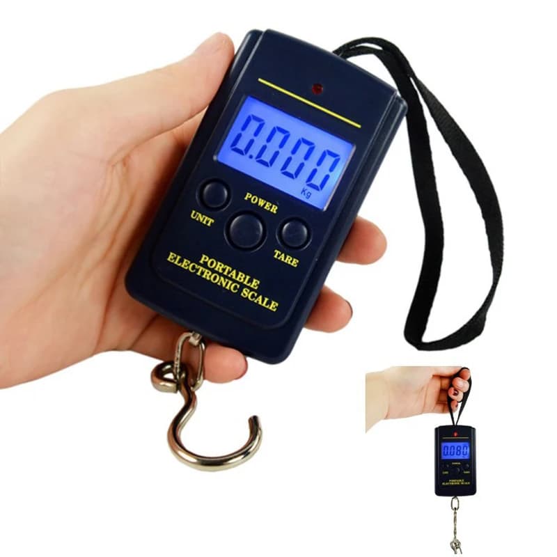 Portatile Digitale 40Kg 10g Bilancia sospesa Retroilluminazione Elettronica Pesca Viaggio Tasca Bagagli Pesi Strumento didattico da laboratorio