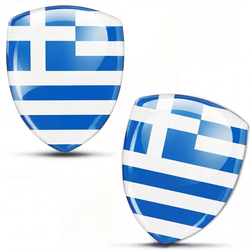 3D Domed Silicone Stickers Decals Car Motorcycle helmet Mobile phone, tablet, suitcase sticker National Greece Flag