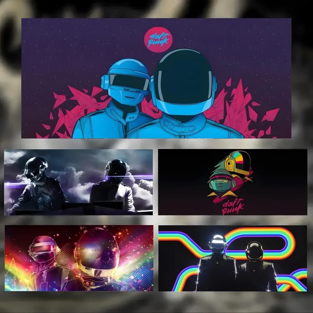 band electronic D-Daft Punk Mouse Pad Large Thick Desk Pad Stitched Edges Gaming Mouse Mat for PC