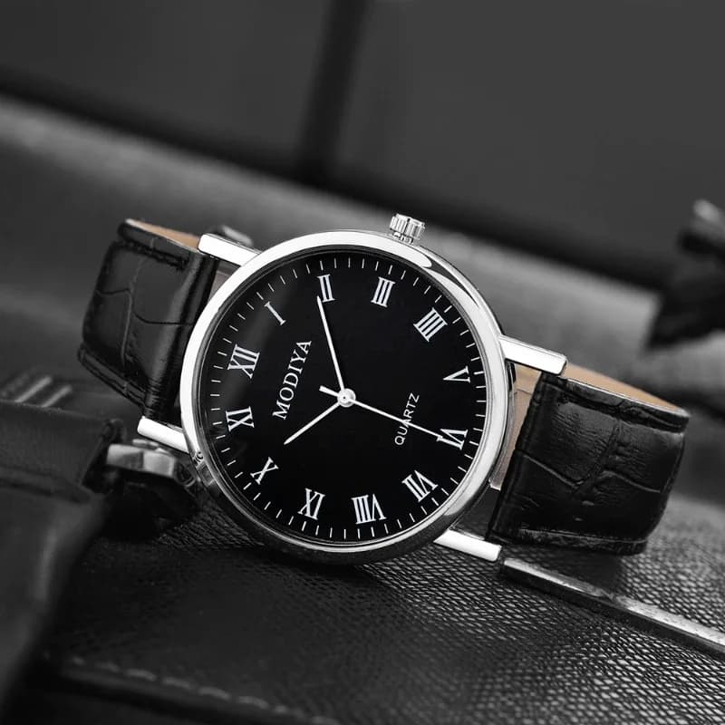 Men's Luxury Watches Wrist Watch Leather Strap Analog Watches Quartz Watch Men's Watch Simple Casual Watch